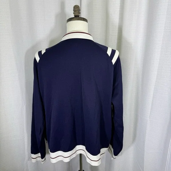 Polo Ralph Lauren Mens XXL Full Zip Blue White Track Jacket Pony Preppy - Picture 2 of 13